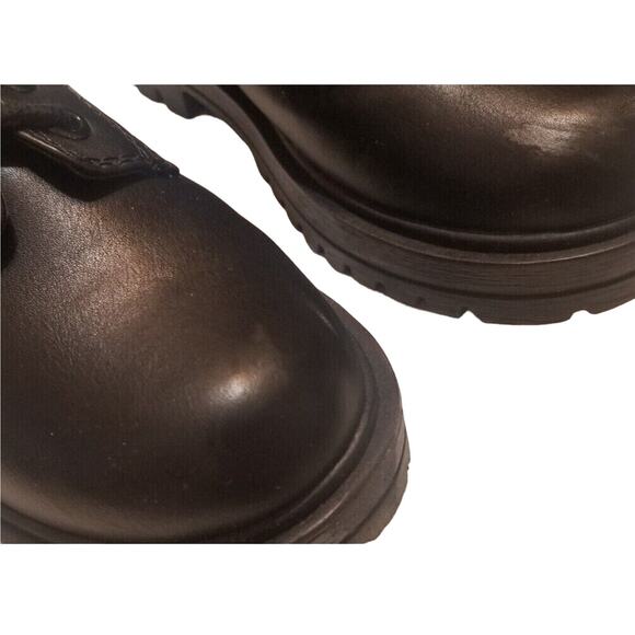 Soda FIRM Lug Sole Black Combat Goth Punk Ankle Boot Lace up W/Zipper Size 7.545 - Picture 8 of 11